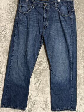 Levis 569 Loose Straight Jeans Mens 38x30 Medium Wash Denim